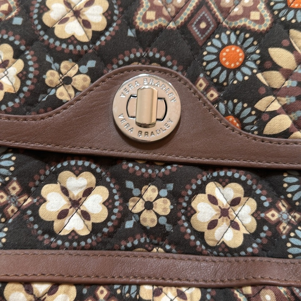 VERA BRADLEY Floral Brown Crossbody Bag - Picture 5 of 7